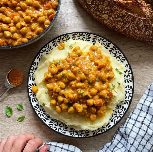 Receta exprés de curry de garbanzos