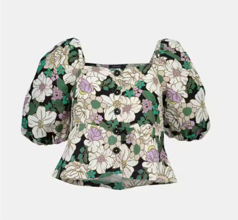 Blusa de manga corta estampada el corte ingles