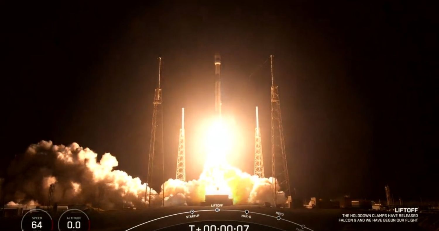 Momento del despegue del Amazonas Nexus lanzado por Hispasat
