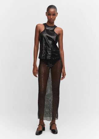 Falda strass de Mango