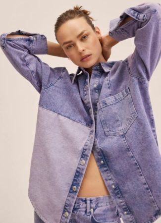 Las prendas imprescindibles de las rebajas de Mango Outlet por menos 25 euros 6 Merca2.es Sobrecamisa vaquera oversize de Mango