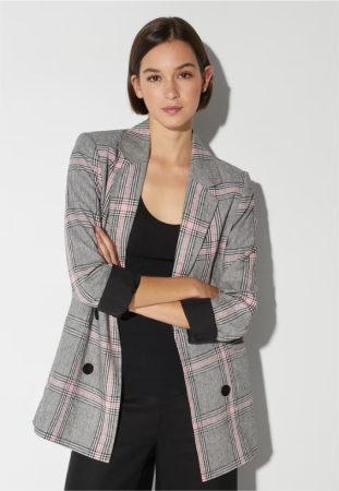 blazer mujer lino cuatro botones