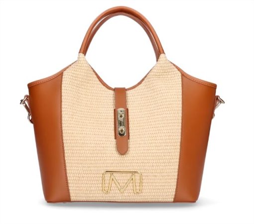 bolso hombro rafia mascaro