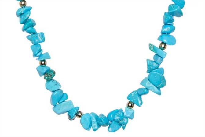 collar piedras color turquesa pieces el corte ingles