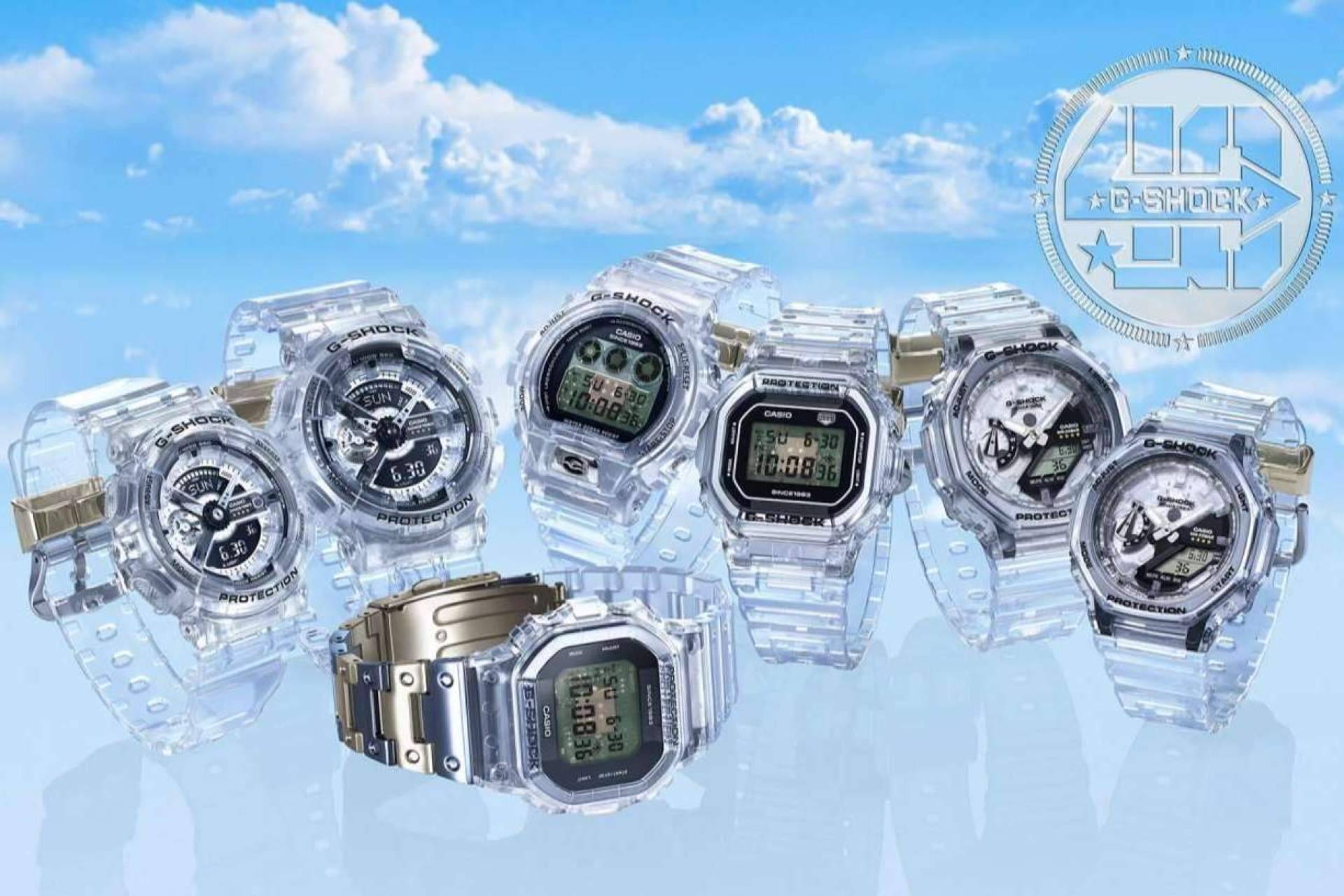 Materiales transparentes que muestran los componentes internos del nuevo G-SHOCK