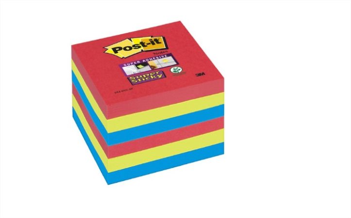 Pack 6 blocks notas adhesivas 76x76mm Post-it Super Sticky colores BoraBora
