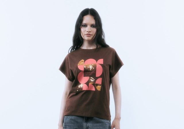 Camiseta lentejuelas Sfera 3 Merca2.es