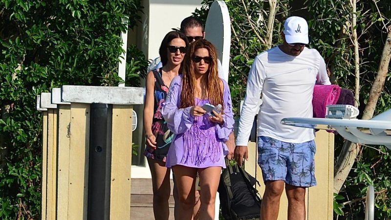 Shakira con Lewis Hamilton en Miami