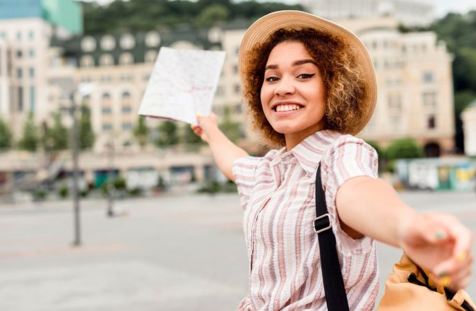 Turista feliz