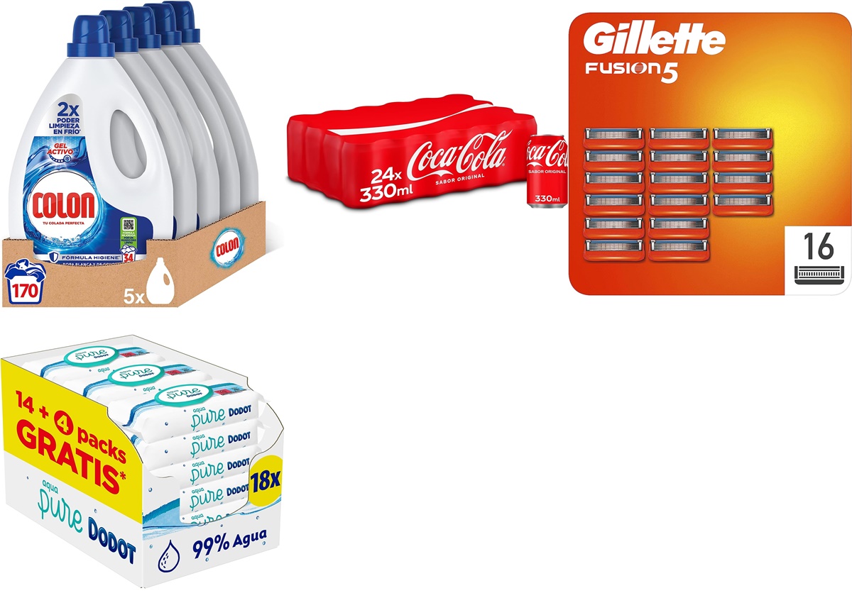 Ahorra en la lista de la compra: detergentes, higiene y más packs descuento de Amazon