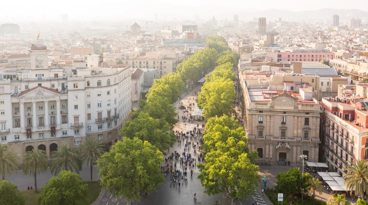 La Rambla, Barcelona, España