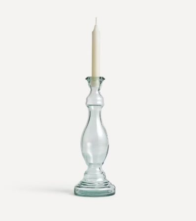 candelabro curvo vidrio reciclado