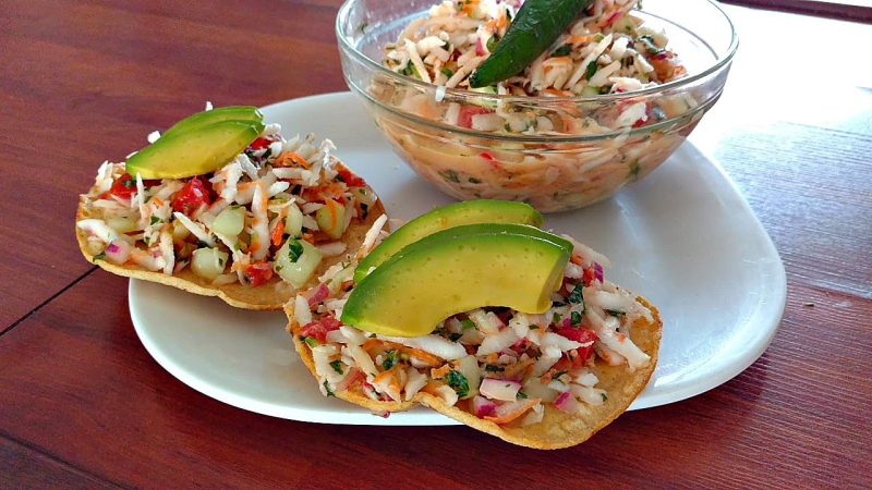 Modo de preparación del ceviche de coco