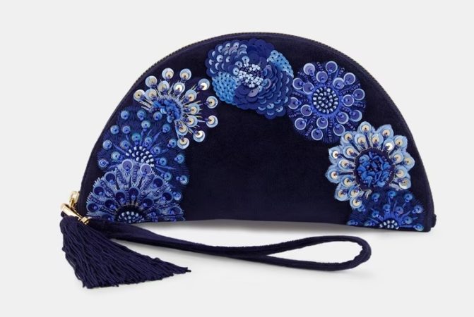 pouch mediano azul