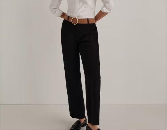 Pantalones elegantes de El Corte Inglés perfectos para asistir a eventos de otoño 7 Merca2.es Pantalón recto cintura elástica en Negro
