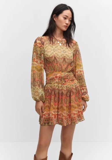 vestido boho de mango