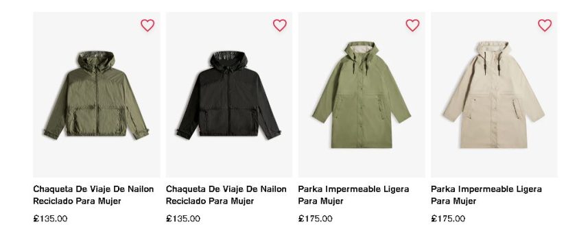 La colección de ropa de Hunter.