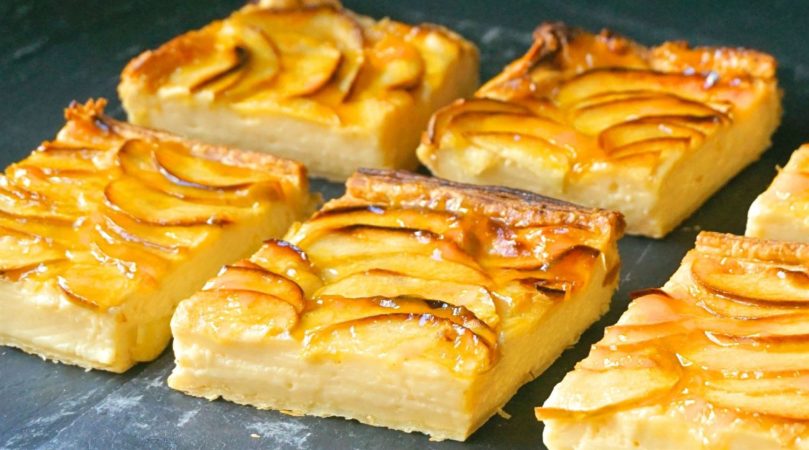 Tarta de manzana y crema, una delicia irresistible