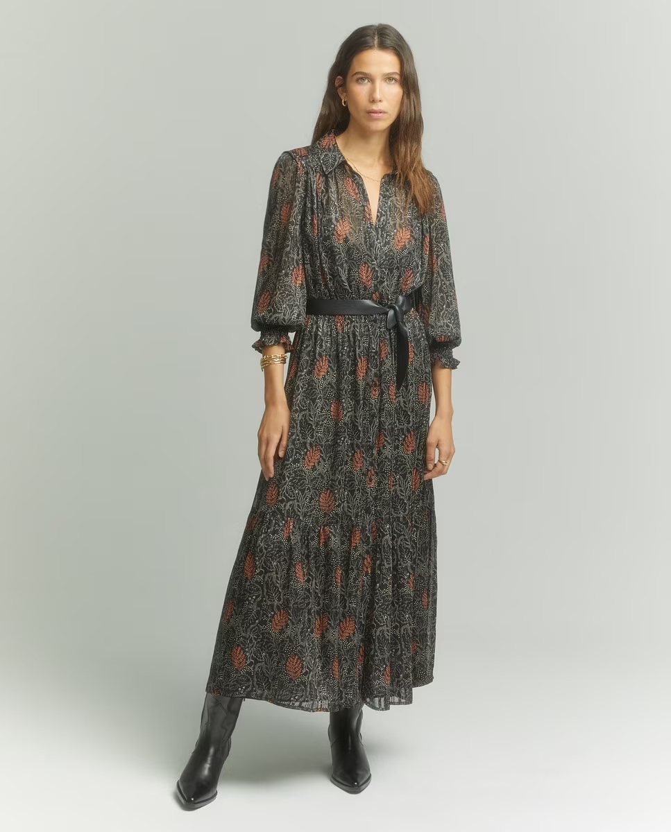 vestido camisero largo