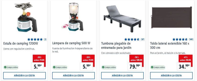 Artículos en promoción de Lidl