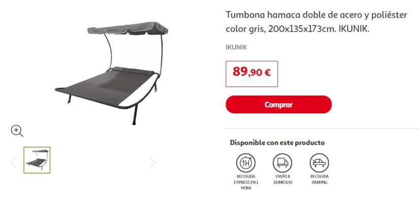 Descansa en pareja con esta hamaca doble de Alcampo 9 Merca2.es Captura de pantalla 2023 10 18 132953 Merca2.es