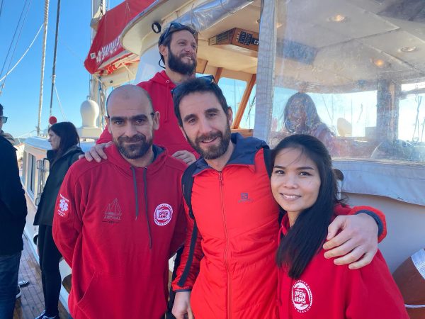 Dani Rovira en el barco de Open Arms.
