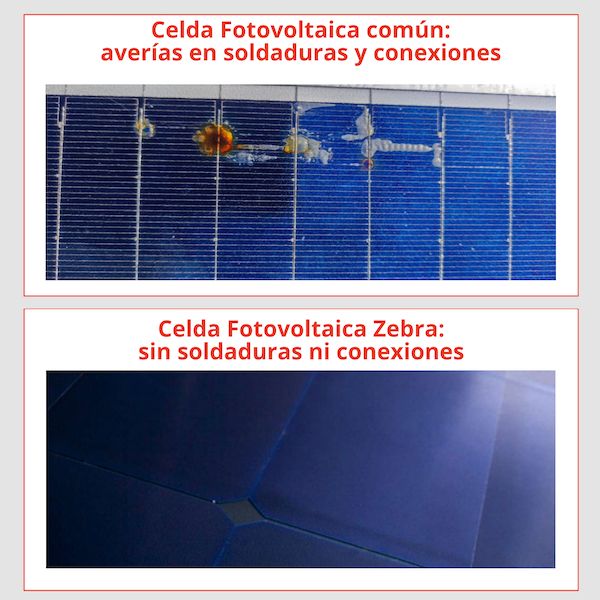 Así son los Paneles Solares Zebra que marcarán un antes y un después en el autoconsumo en viviendas 1 Merca2.es Diferencias entre celdas fotovoltaicas comunes y Zebra 1 Merca2.es