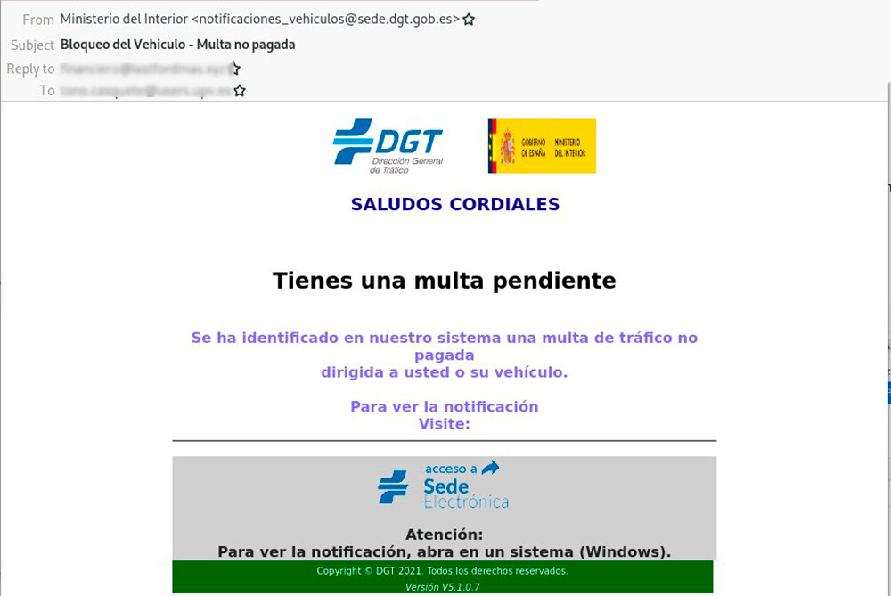 La DGT advierte sobre la estafa de la ‘multa pendiente’ ¡mucho ojo!