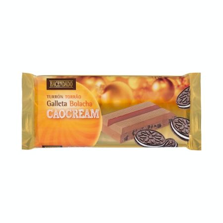 El turrón de chocolate con galleta Caocream de Hacendado