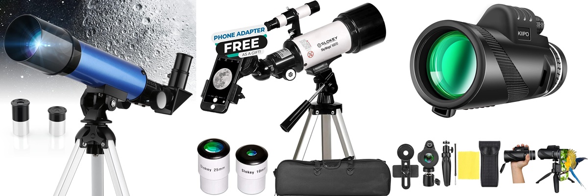 Comprar Telescopio astronómico con trípode, buscador de estrellas,  telescopio monocular con Zoom para niños principiantes