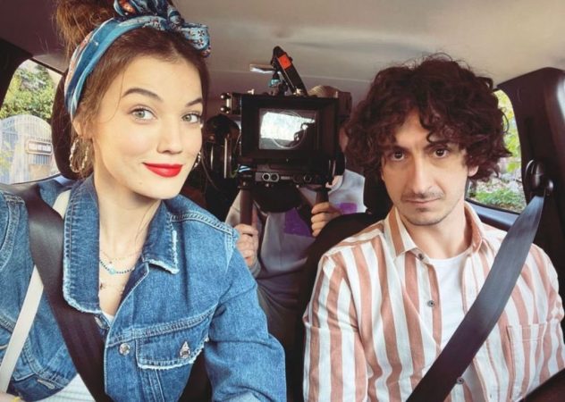Ceylin y Engin en el rodaje