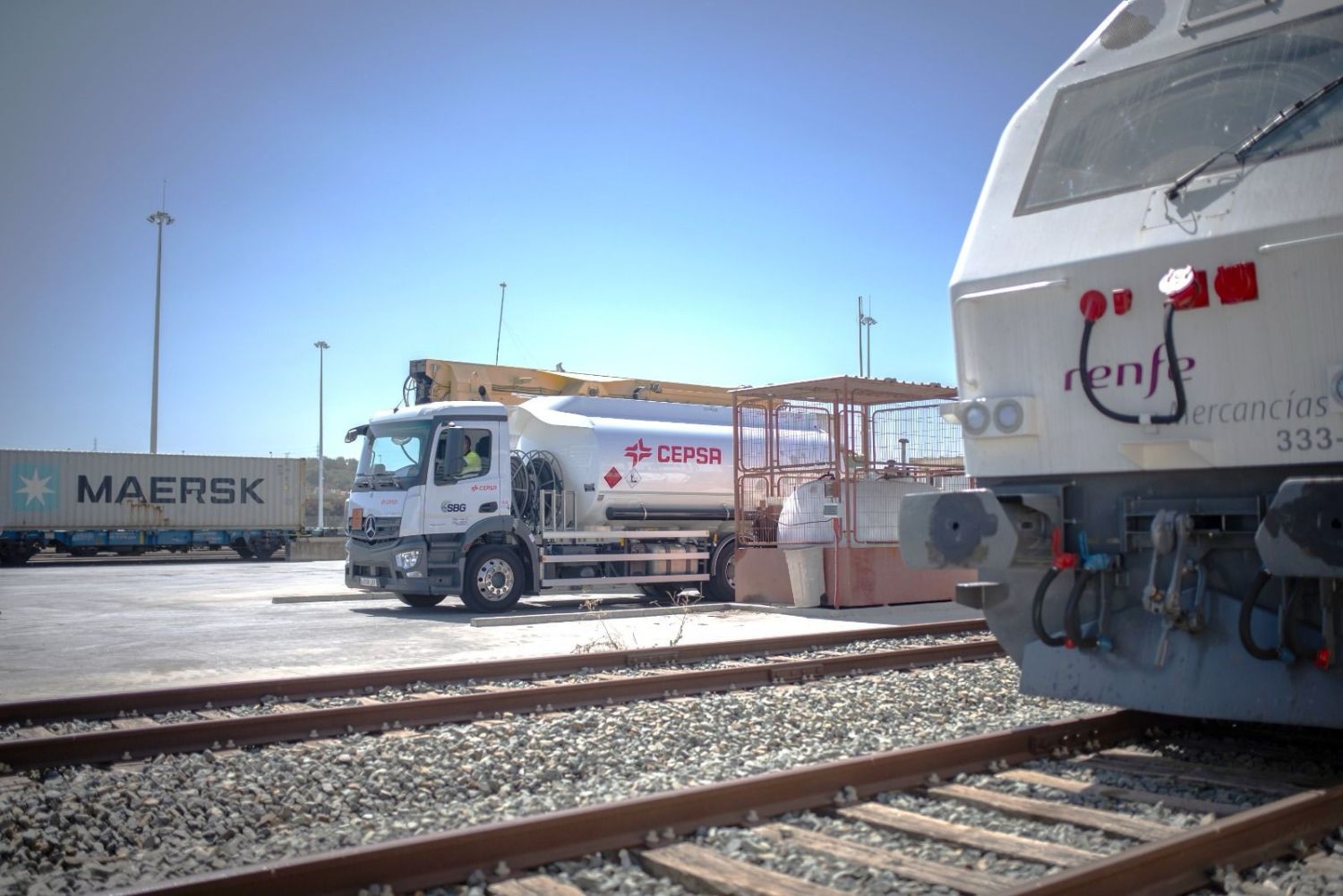 Éxito de Cepsa, Maersk y Renfe en los primeros 100 trayectos del transporte ferroviario español con combustible renovable