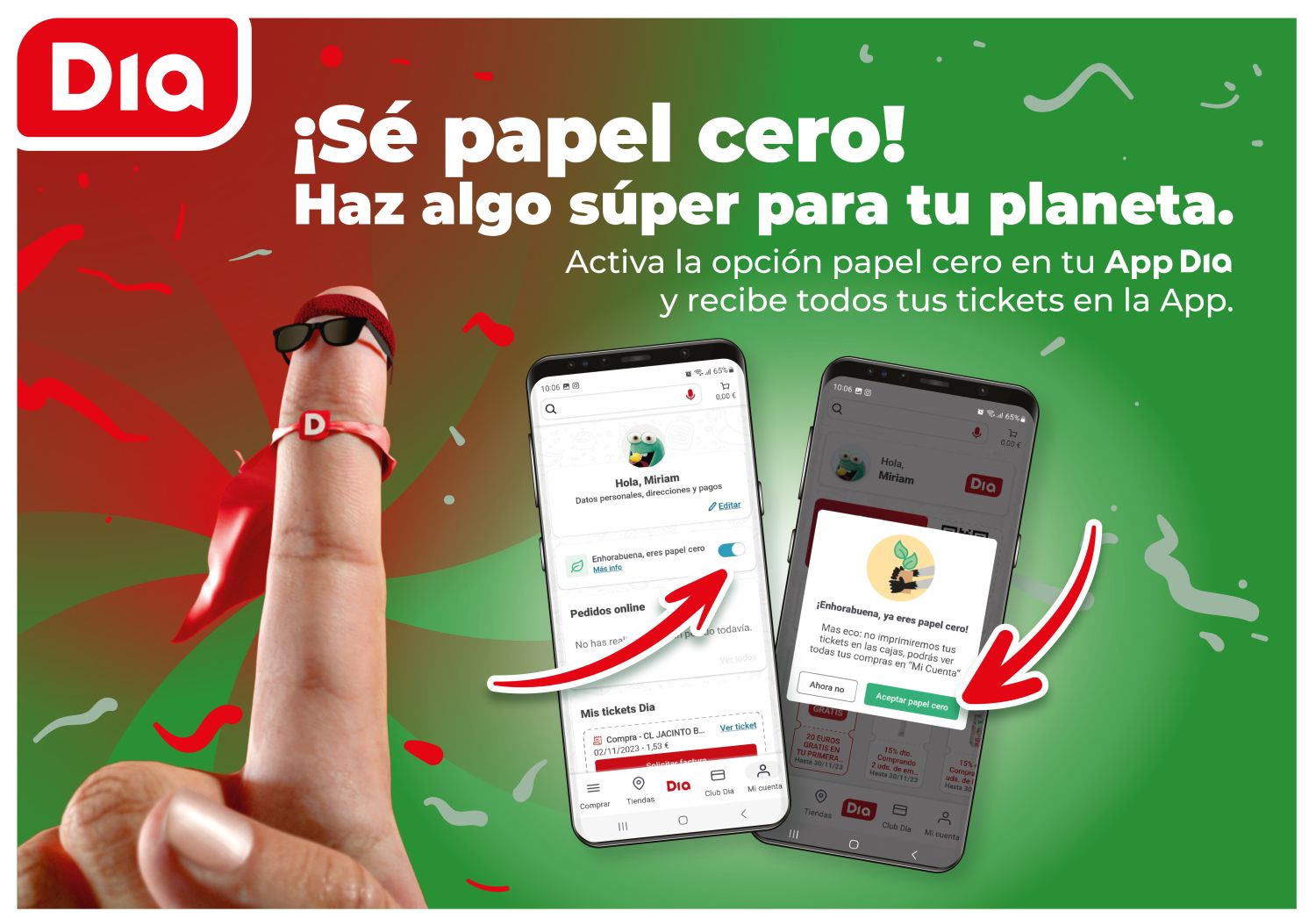 Dia reafirma su compromiso con el medioambiente con el “ticket papel cero”