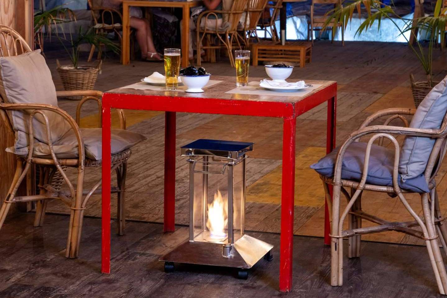 La estufa adecuada para las terrazas de restaurantes