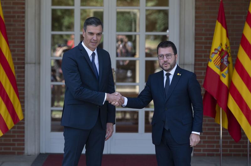Sánchez y Aragonès se reúnen mañana tras la investidura con financiación y Amnistía sobre la mesa