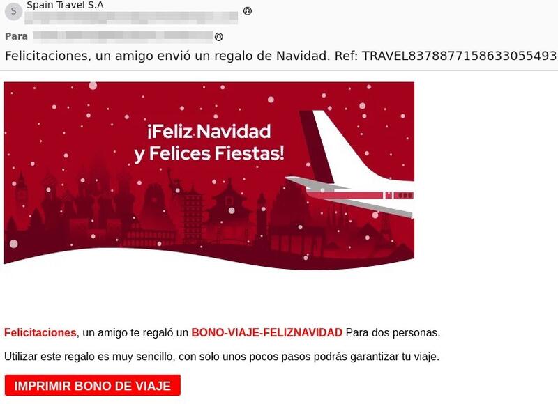 Incibe alerta de una campaña de distribución de ‘malware’ que suplanta una falsa agencia de viajes