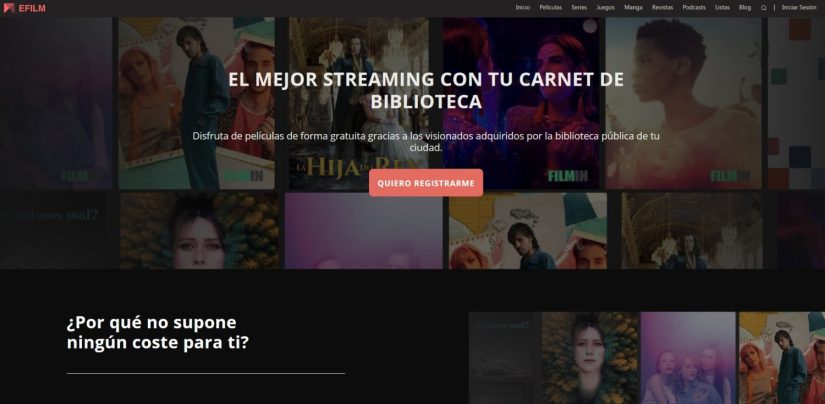 Plataforma streaming gratuita eFilm Merca2.es