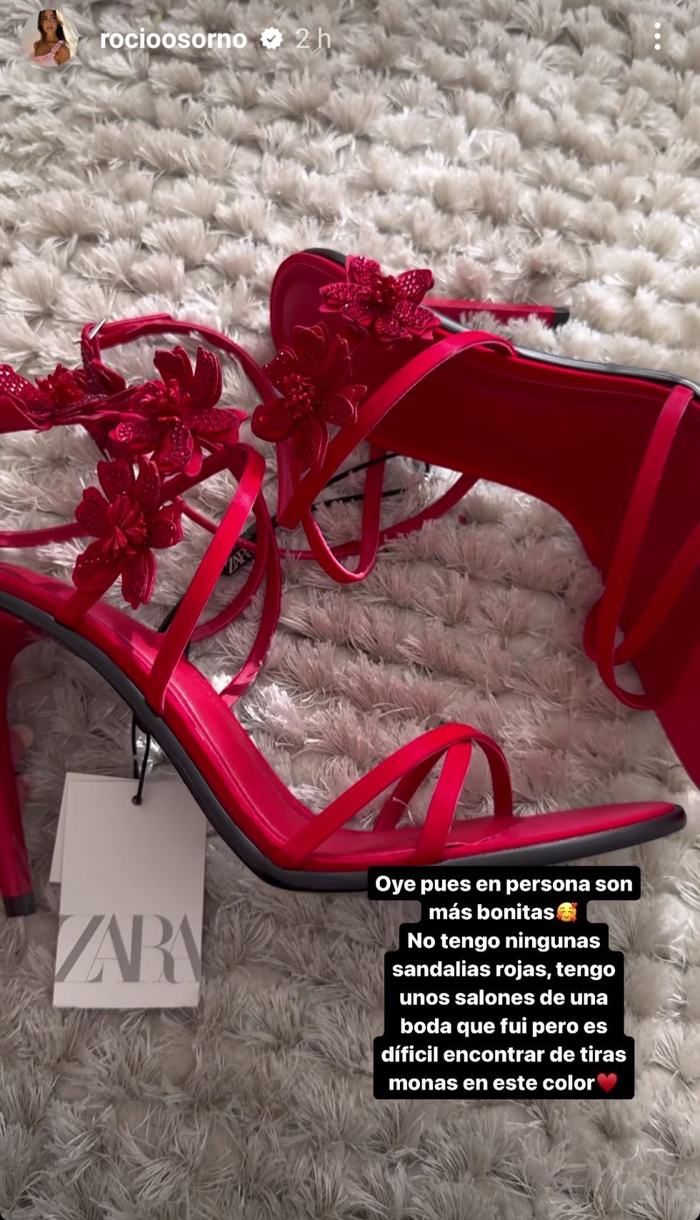 Rocío Osorno estrena las sandalias de Zara de fiesta