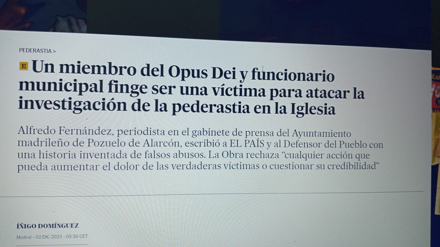 ‘El País’ se revuelve contra ‘ABC’ a cuenta de la pederastia en la Iglesia 