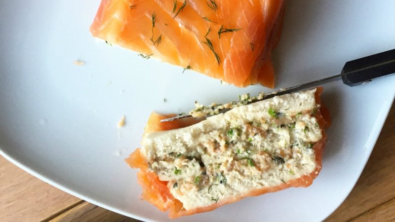 pastel de salmón