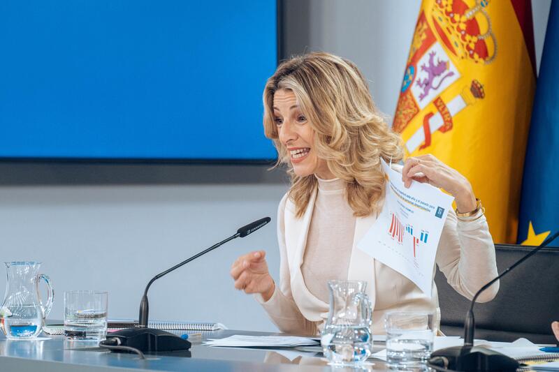 Díaz convoca a los agentes sociales el 8 de enero para abordar la subida del SMI de 2024