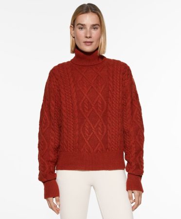 Jersey cuello alto punto trenzado