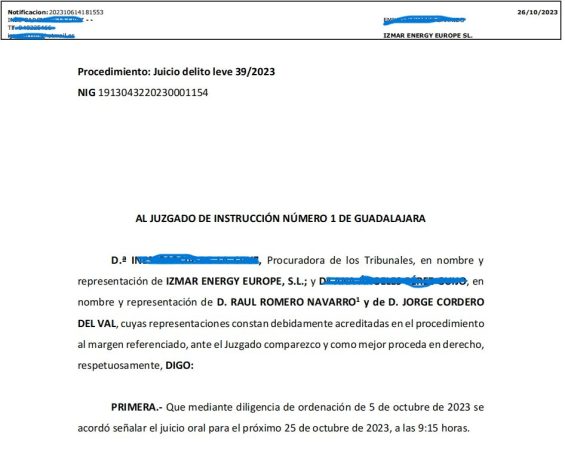 Juicio delito leve escrito al juzgado de instruccion de guadalajara 1 Merca2.es