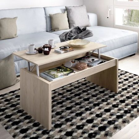 Leroy Merlin te soluciona los problemas de espacio en tu salón con estas seis mesas elevables a precios increíbles 22 Merca2.es Mesa de centro elevable Luca roble