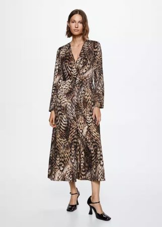 Vestido fluido animal print