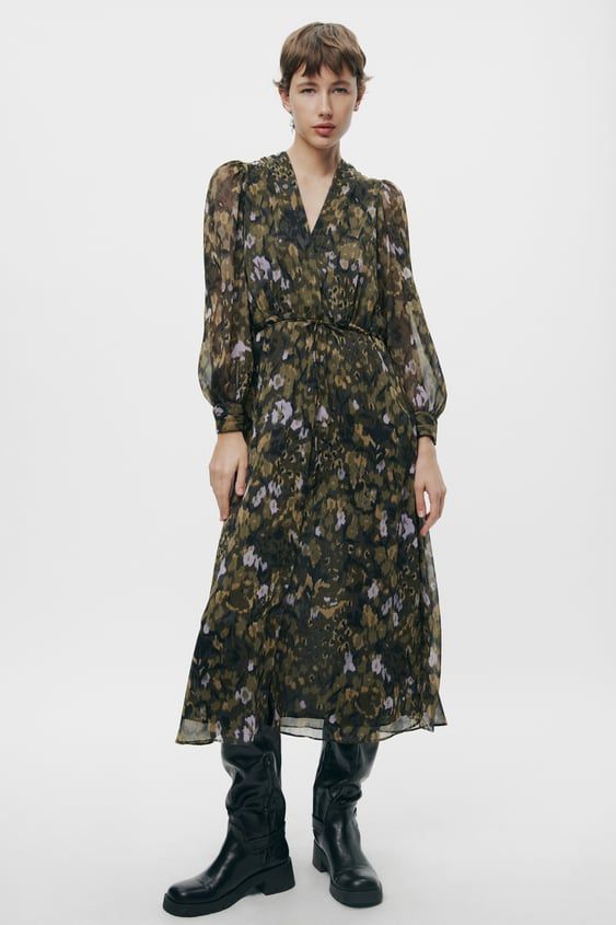 Vestido midi estampado