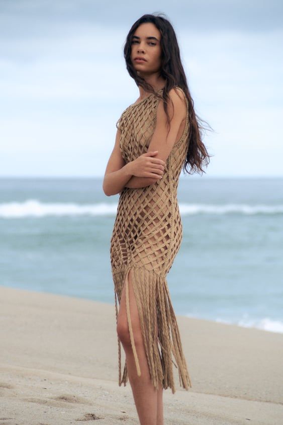Vestido red flecos