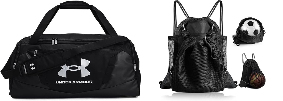 Bolsa de Deporte con Cordón - Mochila Gym Hombre Impermeable y Duradera -  Ideal para el Gimnasio, Viajes y Actividades Deportivas - Negro, Moda de  Mujer