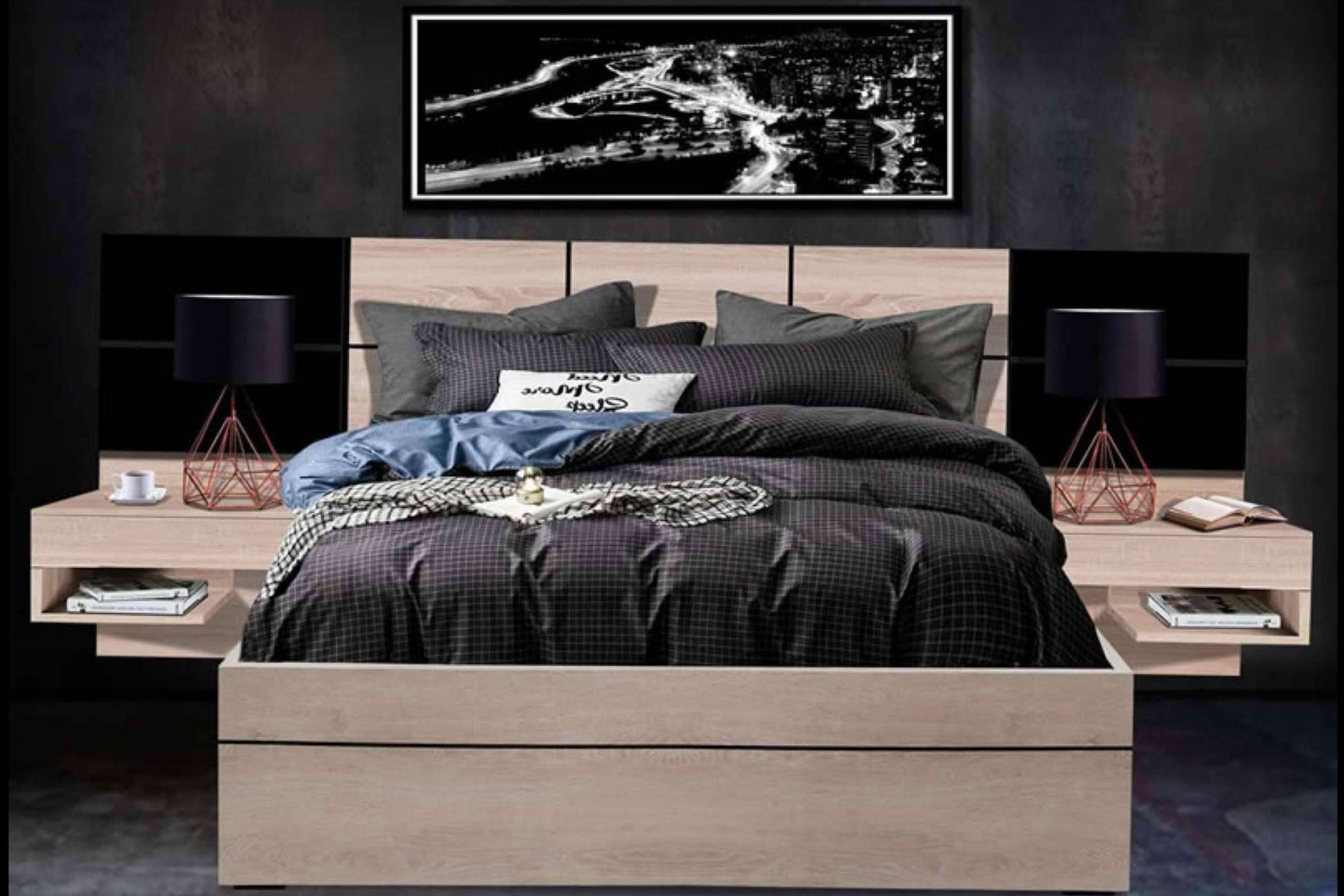 Diseño y fabricación de respaldos de cama y rack TV para espacios funcionales, con Webdecor