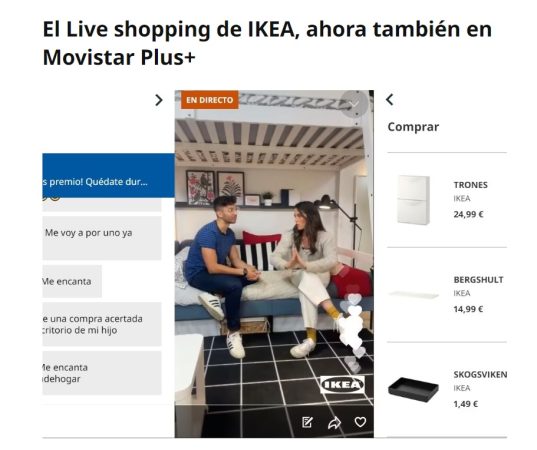 Movistar se alía con Amazon para vender Legos y estantes de Ikea desde la TV